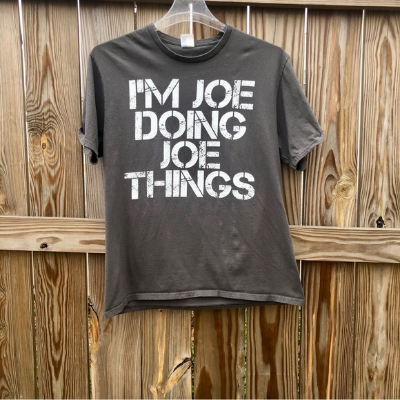 I am Joe Doing Joe Things Graphic Tee Sz. Large Gray - Picture 2 of 5